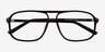 Baylor Shiny Black PlasticEyeglass Frames from EyeBuyDirect, Closed View
