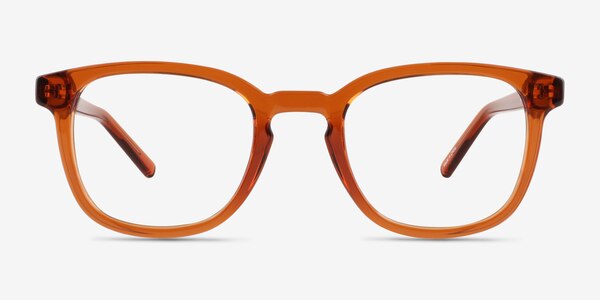 Tegan Clear Orange Plastic Eyeglass Frames