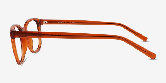 Tegan Clear Orange PlasticEyeglass Frames from EyeBuyDirect, Side View