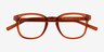 Tegan Clear Orange PlasticEyeglass Frames from EyeBuyDirect, Closed View