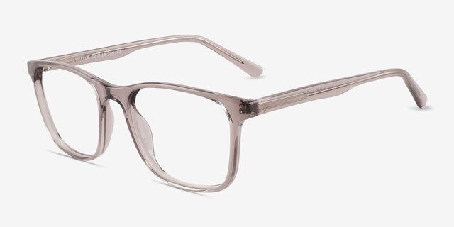 Thayer Clear Gray PlasticEyeglass Frames from EyeBuyDirect, Angle View