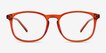 Larkin Clear Orange PlasticEyeglass Frames from EyeBuyDirect, Front View