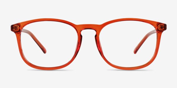 Larkin Clear Orange Plastic Eyeglass Frames