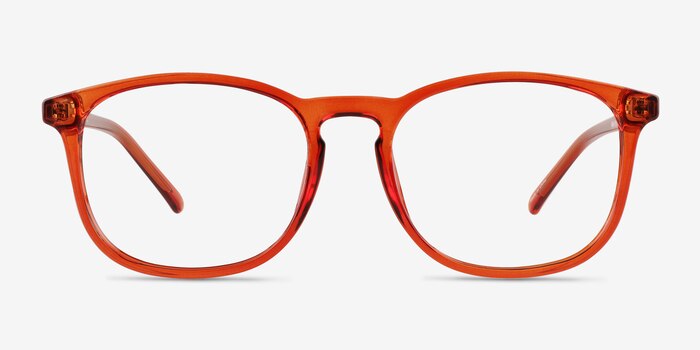 Larkin Clear Orange Plastique Montures de lunettes de vue d'EyeBuyDirect