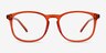 Larkin Clear Orange PlasticEyeglass Frames from EyeBuyDirect, Front View