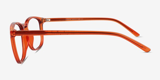 Larkin Clear Orange PlasticEyeglass Frames from EyeBuyDirect, Side View