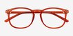 Larkin Clear Orange PlasticEyeglass Frames from EyeBuyDirect, Closed View