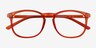 Larkin Clear Orange PlasticEyeglass Frames from EyeBuyDirect, Closed View