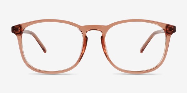 Larkin Clear Brown Plastique Montures de lunettes de vue