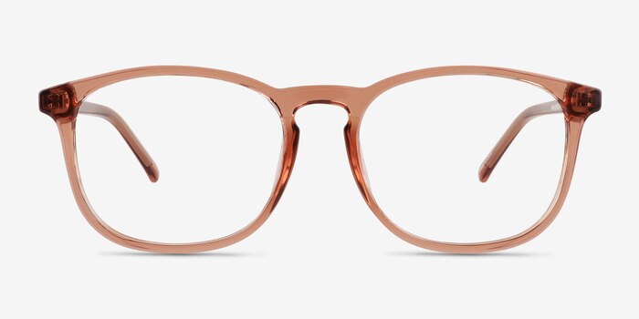 Larkin Clear Brown Plastique Montures de lunettes de vue d'EyeBuyDirect