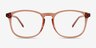Larkin Clear Brown PlasticEyeglass Frames from EyeBuyDirect, Front View