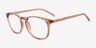 Larkin Clear Brown PlasticEyeglass Frames from EyeBuyDirect, Angle View