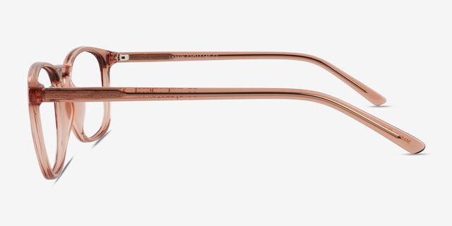 Larkin Clear Brown PlasticEyeglass Frames from EyeBuyDirect, Side View