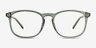 Larkin Clear Green PlasticEyeglass Frames from EyeBuyDirect, Front View