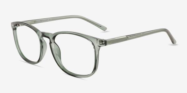 Clear Green Larkin -  Plastic Eyeglasses