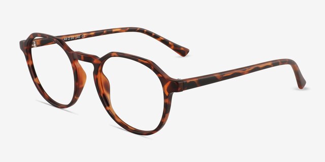 Monti Matte Tortoise PlasticEyeglass Frames from EyeBuyDirect, Angle View
