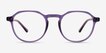 Monti Clear Purple PlasticEyeglass Frames from EyeBuyDirect, Front View