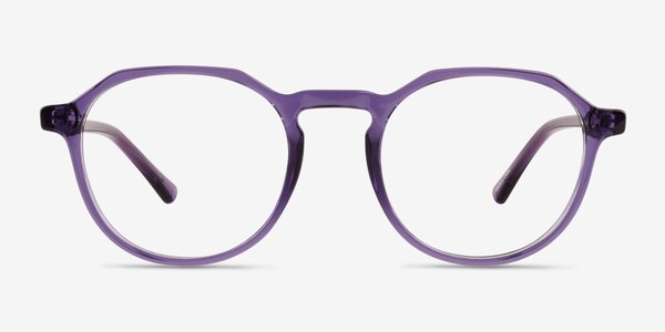 Monti Clear Purple Plastic Eyeglass Frames