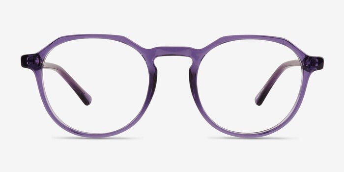 Monti Clear Purple Plastic Eyeglass Frames from EyeBuyDirect