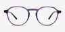 Monti Clear Purple PlasticEyeglass Frames from EyeBuyDirect, Front View