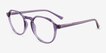 Monti Clear Purple PlasticEyeglass Frames from EyeBuyDirect, Angle View