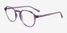Monti Clear Purple PlasticEyeglass Frames from EyeBuyDirect, Angle View