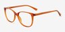 Kieran Clear Orange PlasticEyeglass Frames from EyeBuyDirect, Angle View