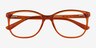 Kieran Clear Orange PlasticEyeglass Frames from EyeBuyDirect, Closed View