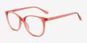 Kieran Clear Pink PlasticEyeglass Frames from EyeBuyDirect, Angle View