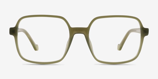 Lior Clear Green PlasticEyeglass Frames from EyeBuyDirect, Front View