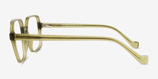 Lior Clear Green PlasticEyeglass Frames from EyeBuyDirect, Side View