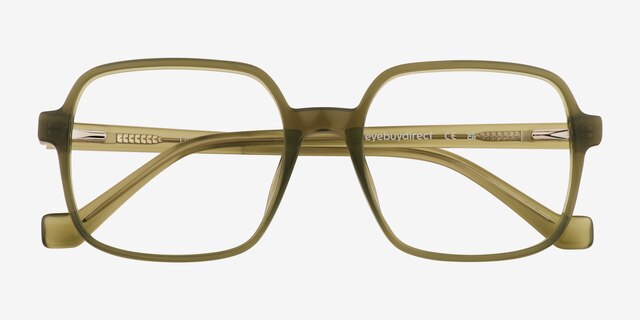 Lior Clear Green PlasticEyeglass Frames from EyeBuyDirect, Closed View