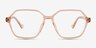 Caelan Clear Champagne PlasticEyeglass Frames from EyeBuyDirect, Front View