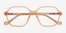 Caelan Clear Champagne PlasticEyeglass Frames from EyeBuyDirect, Closed View