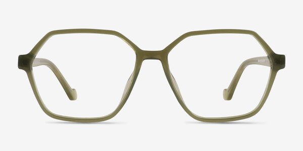 Caelan Clear Green  Plastic Eyeglass Frames