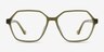 Caelan Clear Green PlasticEyeglass Frames from EyeBuyDirect, Front View