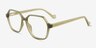 Caelan Clear Green PlasticEyeglass Frames from EyeBuyDirect, Angle View