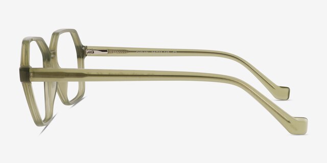Caelan Clear Green PlasticEyeglass Frames from EyeBuyDirect, Side View
