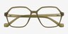 Caelan Clear Green PlasticEyeglass Frames from EyeBuyDirect, Closed View