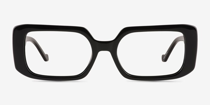 Tully Shiny Black Plastic Eyeglass Frames from EyeBuyDirect