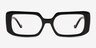 Tully Shiny Black PlasticEyeglass Frames from EyeBuyDirect, Front View