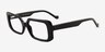 Tully Shiny Black PlasticEyeglass Frames from EyeBuyDirect, Angle View