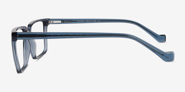 Seraph Clear Blue PlasticEyeglass Frames from EyeBuyDirect, Side View