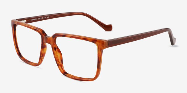 Seraph Tortoise PlasticEyeglass Frames from EyeBuyDirect, Angle View