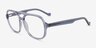 Eris Clear Blue Purple PlasticEyeglass Frames from EyeBuyDirect, Angle View