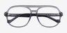 Eris Clear Blue Purple PlasticEyeglass Frames from EyeBuyDirect, Closed View