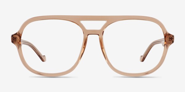 Eris Clear Brown Plastic Eyeglass Frames