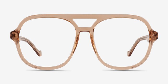 Eris Clear Brown Plastique Montures de lunettes de vue d'EyeBuyDirect