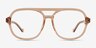 Eris Clear Brown PlasticEyeglass Frames from EyeBuyDirect, Front View