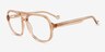 Eris Clear Brown PlasticEyeglass Frames from EyeBuyDirect, Angle View